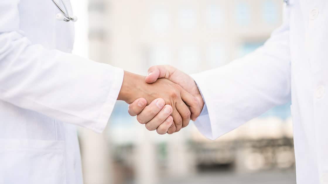 doctors shaking hands